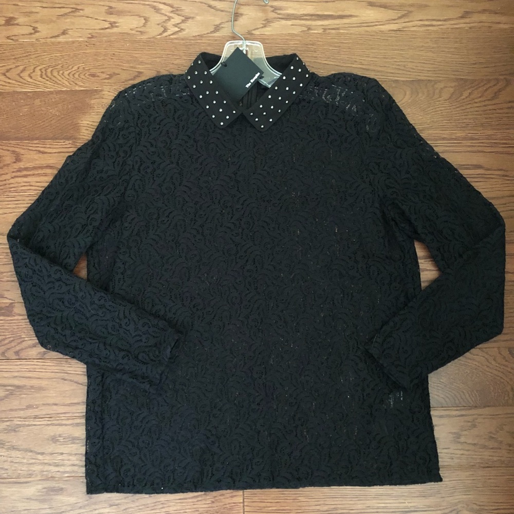 NWT The Kooples Lace with Studs Top